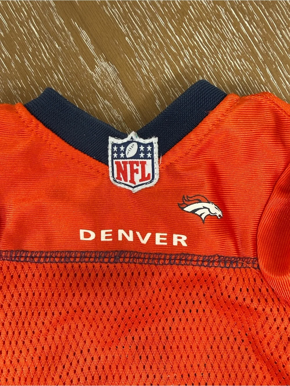 Pets First Orange & Navy Broncos Pet Jersey